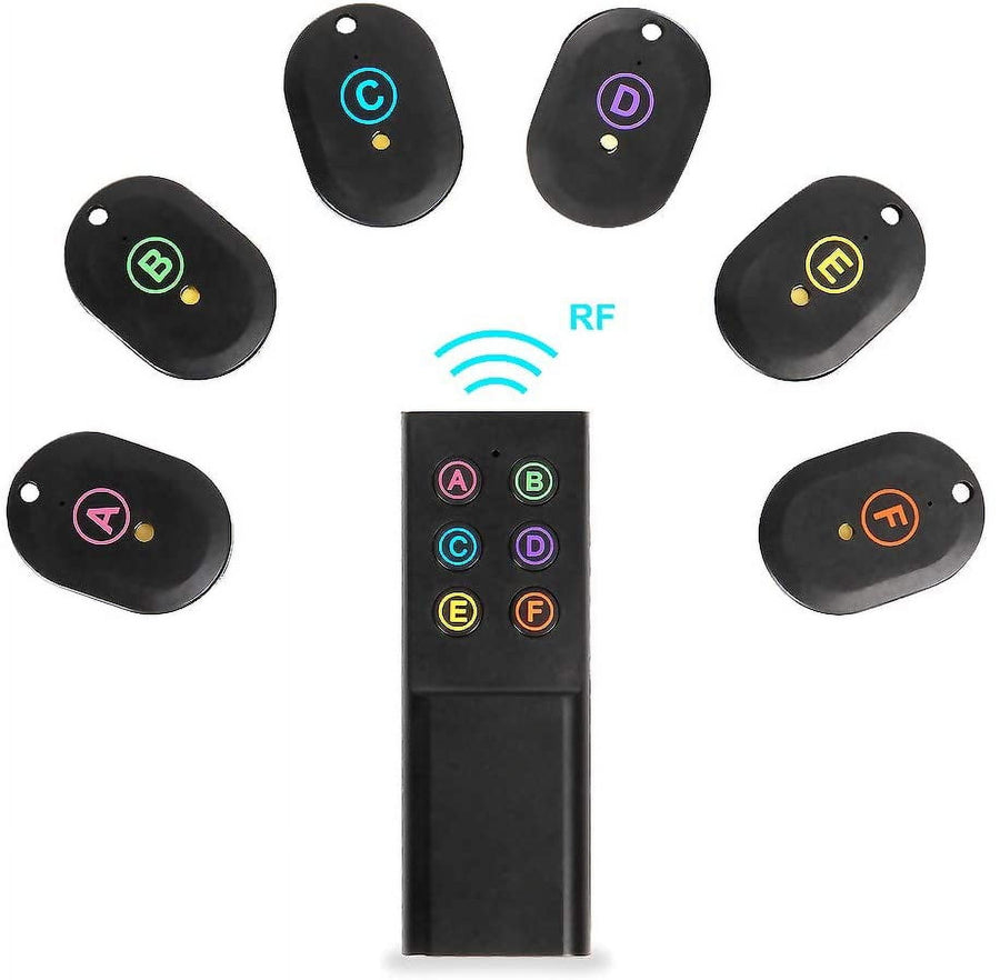 6 Smart Key Locators with Remote Tracker, 1 RF Transmitter, Item Track ...