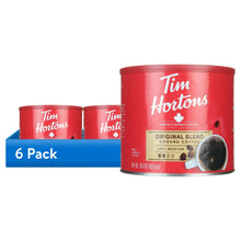 (6 pack) Tim Hortons Original Blend Ground Coffee, 100% Arabica Medium Roast, 30 oz Canister - Brands For Less USA