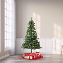 Árbol de Navidad artificial Madison Pine de 2 metros (6,5 pies) con 250 luces LED de colores cambiantes y soporte, de Holiday Time. 