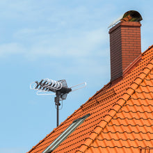 onn. Outdoor TV Antenna with Pole, up to 85-Mile Reception Range, Ultra-HD/Full HD/HD Ready