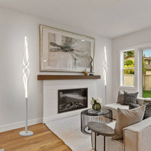 70 Inch Spiral Floor Lamps Modern LED Floor Lamp for Bedroom 34W Dimmable Bedroom Floor Lamp with Remote Control Contemporary Standing Lamp for Living Room Bedroom Kitchen Office