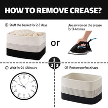 CHERISHGARD Storage Basket, Laundry Basket 3 Pieces, Woven Baskets for Storage for Toys, Towel