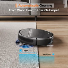 GOOVI Robot Vacuum Cleaner and Mop Combo with App WiFi and Remote Control Robotic Vacuums, Black