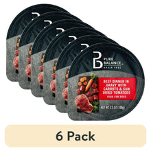 (6 pack) Pure Balance Beef Dinner in Gravy with Carrots & Sun Dried Tomatoes, 3.5 oz - Brands For Less USA