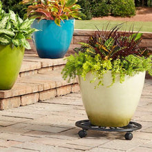 allen + roth 17-in L x 17-in D x 2.7-in H Black Plant Caddy