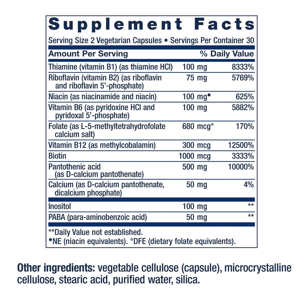 Life Extension, BioActive Complete B-Complex, 60 Vegetarian Capsules ...