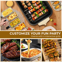 SUSLAS Electric Indoor Grill & Griddle, 1800W Smokeless Design with 4 Removable Nonstick Plates, Dishwasher Safe, Adjustable Temperature Control for Indoor Cooking