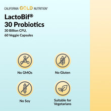 California Gold Nutrition LactoBif® 30 Probiotics, 30 Billion CFU, 60 Veggie Capsules