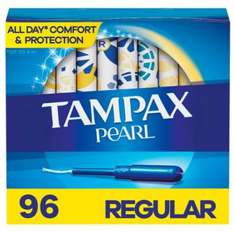 Tampax Pearl Regular Unscented Tampons, 96 ct.