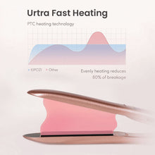 KIPOZI Nano Negative Ion Flat Iron, Anti-Static Hair Straightener with 1 inch Floating Titanium Plates, Champagne Gold