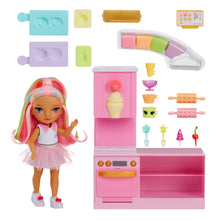 Rainbow High Littles Dessert Shop Playset + Small Doll (Pink 5.5”), Make Ice Cream, Sweets, Kids 4+
