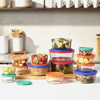 Pyrex Simply Store 28-Piece Glass Food Storage Set