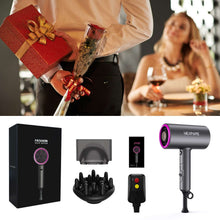 Hair Dryer, NEXPURE 1800W Professional Ionic Blow Dryer for Hair Care, Powerful Wind for Hair Drying, 2 Attachments, Grey