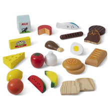 Melissa & Doug Food Groups - 21 Wooden Pieces and 4 Crates, Multi