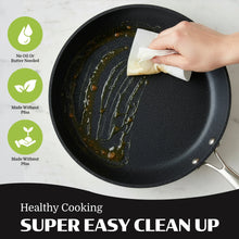 Granitestone 3 Pc Nonstick Frying Pan Set, 8" 10" 12" Frying Pans, Easy Clean Ceramic Frying Pan, Egg Omelet Pan Set, Oven & Dishwasher Safe Skillet, Black - Brands For Less USA