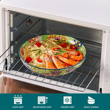 Malacasa Pasta Bowls, Ceramic Salad Bowls Set of 6, 42 oz Large Corlorful Serving Bowls for Kitchen, Dishwasher Microwave Safe Soup Bowls Set, Pasta Plates