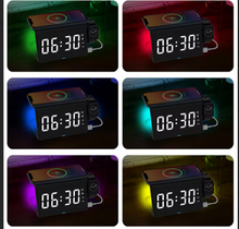 Estación de carga inalámbrica 4 en 1 y reloj despertador Smartpoint con luz nocturna