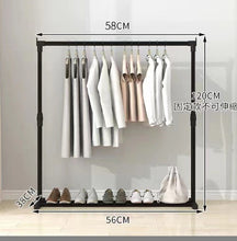 Simple Freestanding Rolling Garment Rack with Wheels, Black, for Bedroom, Laundry, Living Room