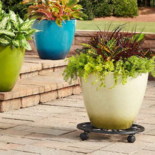 allen + roth 17-in L x 17-in D x 2.7-in H Black Plant Caddy