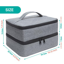 LAKYRIK Medicine Bag, Double Layers Pill Bottle Organizer Bag for Emergency Medication,Supplements or Medical Kits, Zippered Lockable Empty Medicine Bag for Home (Grey, M)