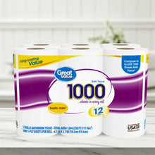 Great Value 1000 Sheets per Roll Toilet Paper, 12 Rolls, Compare to Scott® 1000 Sheets Bath Tissue - Brands For Less USA