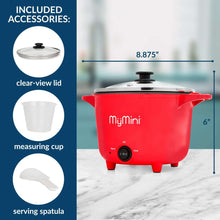 MyMini 32 oz Electric Multi-Cooker Pot, 260 watts, Red