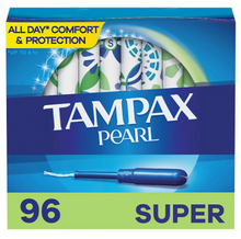 Tampax Pearl Super Unscented Tampons, 96 ct.