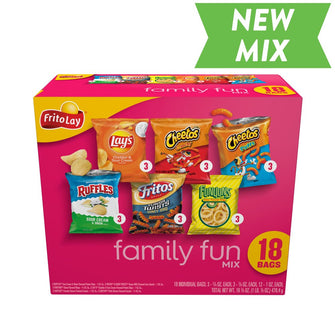 Family Fun Mix Variety Pack Snack Chips, 18 Count Multipack - Brands For Less USA