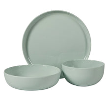 Gibson Home Candy Skies 12 Piece Unbreakable Wheat Straw Melamine Plates and Bowls Dinnerware Set - Outdoor, Camping, & Everyday Use - Matte Exterior/Shiny Interior Green - Brands For Less USA