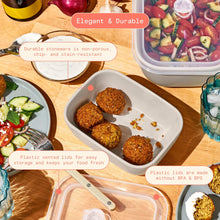 Beautiful 4-Piece Stoneware Bake and Store Set, Porcini Taupe by Drew Barrymore