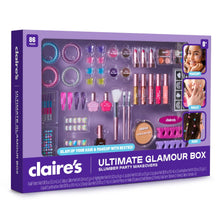 Claire’s® Ultimate Glamour Box Slumber Party Makeover Set, Kids Makeup Kit, Girls Slumber Party, Ages 8+