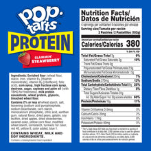 Pop-Tarts Protein Slammin' Strawberry Toaster Pastries, 10g Protein, Shelf-Stable, 14.3 oz (8 Count)