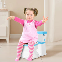 2-in-1 Toddler Potty Training Toilet with Flushing Sound,Blue – Detachable Seat for Boys & Girls, Wipes & Toilet Paper Storage, Easy Clean - Brands For Less USA