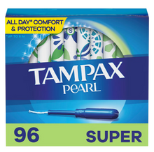 Tampax Pearl Super Unscented Tampons, 96 ct.