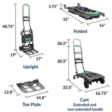 COSCO Folding 2-In-1 Hand Truck, 300 Lb. Capacity, Multi-Position