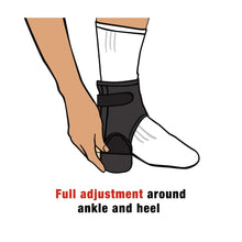 ACE Brand Ankle Support with Side Stabilizers, Adjustable, Black, 1 Brace - Brands For Less USA