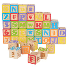 Spark Create Imagine ABC Wooden Blocks, 40 Pieces, Baby and Toddler Toys for Ages 18 months and older