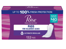 Poise Ultimate Absorbency Incontinence Overnight Pads, 132 ct.