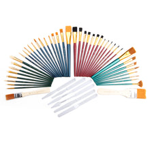 Royal & Langnickel Assorted Shapes All Media Taklon Art Brushes 50 Pieces