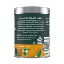 Starbucks Premium Instant Coffee, Starbucks Blonde Roast Coffee, Arabica Beans, 3.17 oz