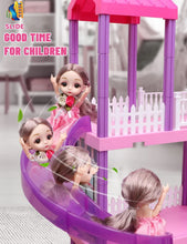 Huge Wave Dollhouse Playset Girl Toys, 36 inch 11 Large Rooms with Doll Toy Figures, with Warm Light, Princess Doll House Birthday Gift for Girls Ages 3-8