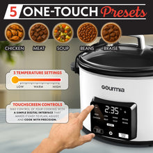 Gourmia 4.5 QT Programmable Slow Cooker, 5 Presets, Keep Warm, White