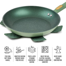 Thyme & Table 10" Non-Stick Fry Pan - Green, Granite Collection - Brands For Less USA