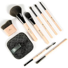 BPL 9-Piece Professional Makeup Artist Brush Collection with Anti-Bacterial Charcoal