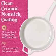 Paris Hilton 4 Quart Cast Aluminum Jumbo Cooker, White Rainbow Iridescent