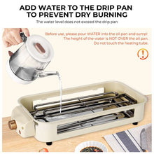 Electric Smokeless Indoor Grill – Non-Stick Raclette BBQ with 3 Mini Pans, Perfect for Grilling, Roasting & Frying, Easy to Clean, 1500W (Beige)