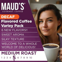 Maud's Flavored Decaf Coffee Pods Variety Pack, 80 ct,14 Assorted Roasts & Flavors, Decaf Medium Roast Coffee in Recyclable Single Serve Pods - 100% Arabica Coffee, Compatible with Keurig K Cups Make - Brands For Less USA