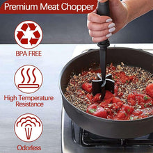 XMMSWDLA Kitchen Meat Chopper for Ground Beef and Ground Beef Smasher - Durable Hamburger Chopper, Non-Scratch Meat Masher - Versatile Ground Meat Chopper and Meat Masher Ground Beef (Black) - Brands For Less USA