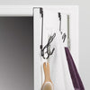 Mainstays SnugFit 6-Hook Over-the-Door Towel and Robe Rack, Black