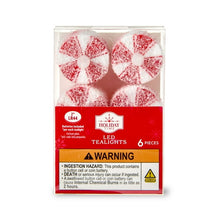 LED Flameless Tealight Candy Christmas Candles, Multicolor, 6 Count, by Holiday Time